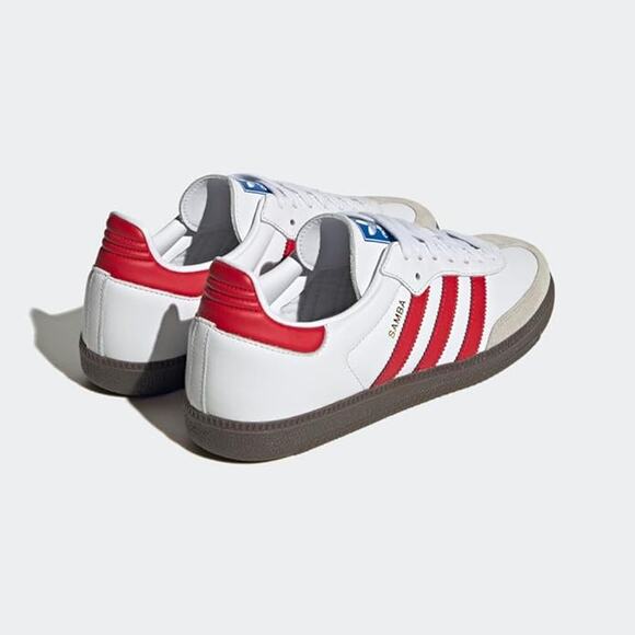 NWT adidas Men's Samba OG FTWR whiteBetter,White/Better Scarlet/Supplier-12 - Picture 3 of 6